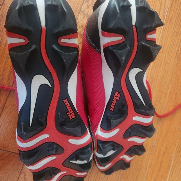 Nike Football Cleats Size 7 Red And Black - Picture 9 of 11
